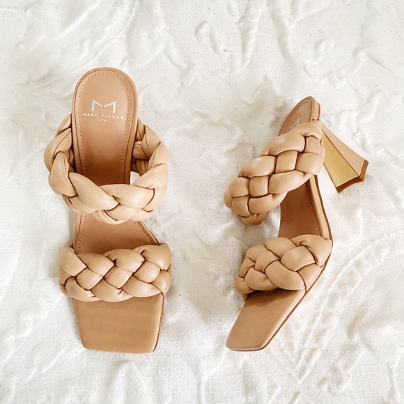 Marc Fisher Hammy Leather Square Toe Block Heel Size 8 New - Picture 2 of 7